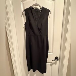 White House Black Market Classic Black Midi Dress